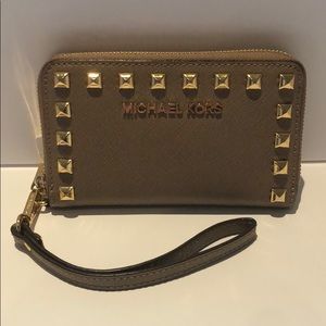 Michael Kors Studded Wristlet Wallet